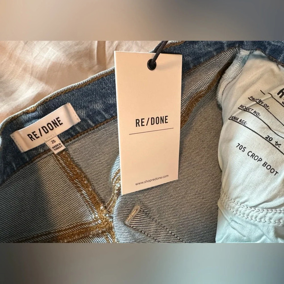 NWT RE/DONE 70s Crop High-Rise Bootcut Jeans 25 - Picture 13 of 13